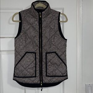 J crew brown black Vest